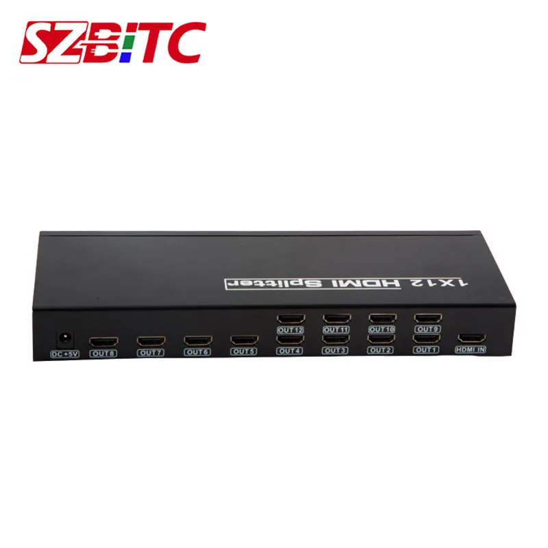 SZBITC 1x12 HDMI разделитель 4K @ 30 Гц видео распределяет 1 до 12 дисплеев 3D распределения