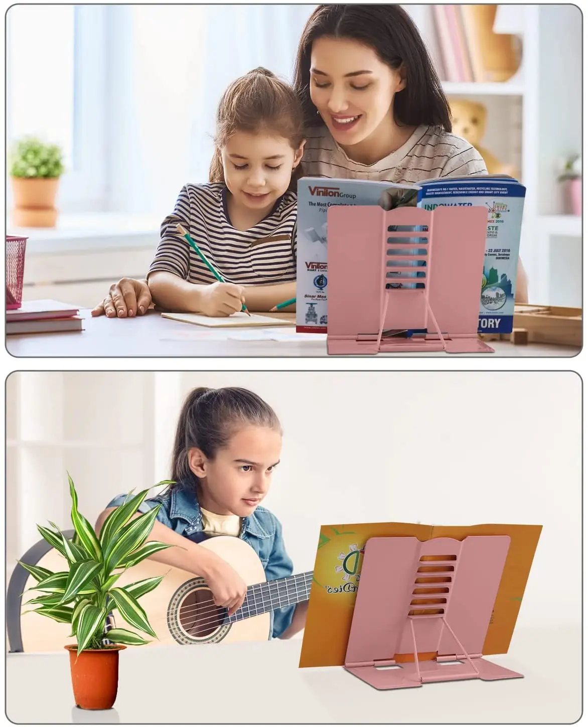 Desk Book Stand Holder for Reading Adjustable Cookbook Heavy Duty Metal Recipes Music Books Tablet | Мебель