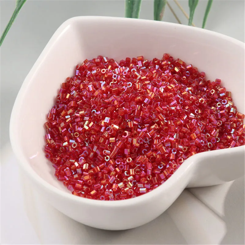 1000 шт./пакет 1 5 мм Стекло трубка серебро сделай сам бисер прозрачный Стеклярус