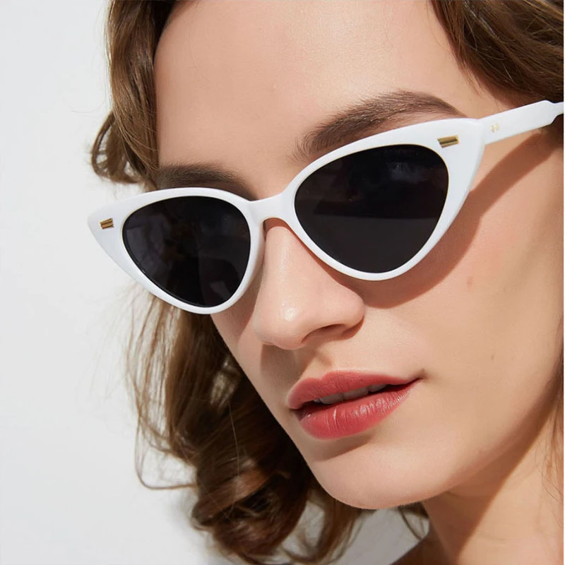 

Mi Nail Triangle Luxury Sexy Cat Eye Sunglasses For Women 2020 New Fashion Trend Small Frame Classic Retro High Quality Shades
