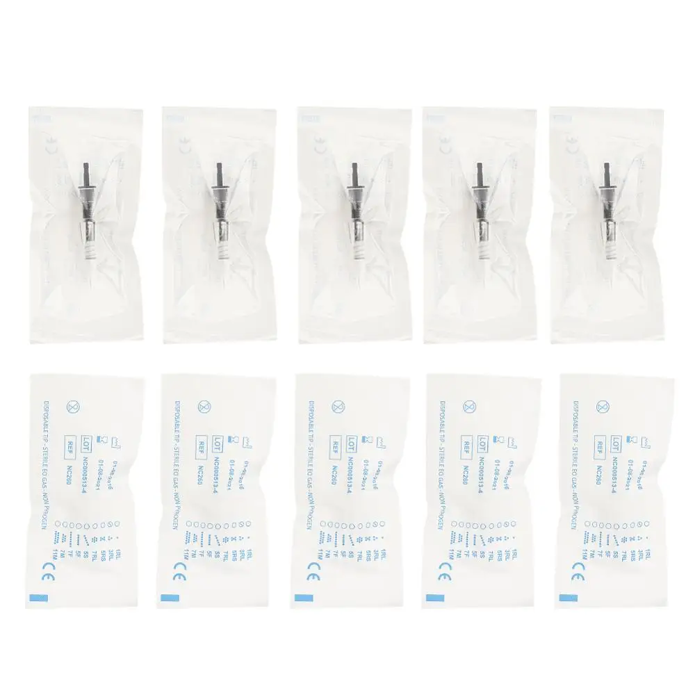 

10Pcs Screw Micro Tattoo Needles For Eyebrow Eyeliner Lip Acne Freckle Skin Tattoo Accessory Microblading Needles 1RL 3RL 5F 7F