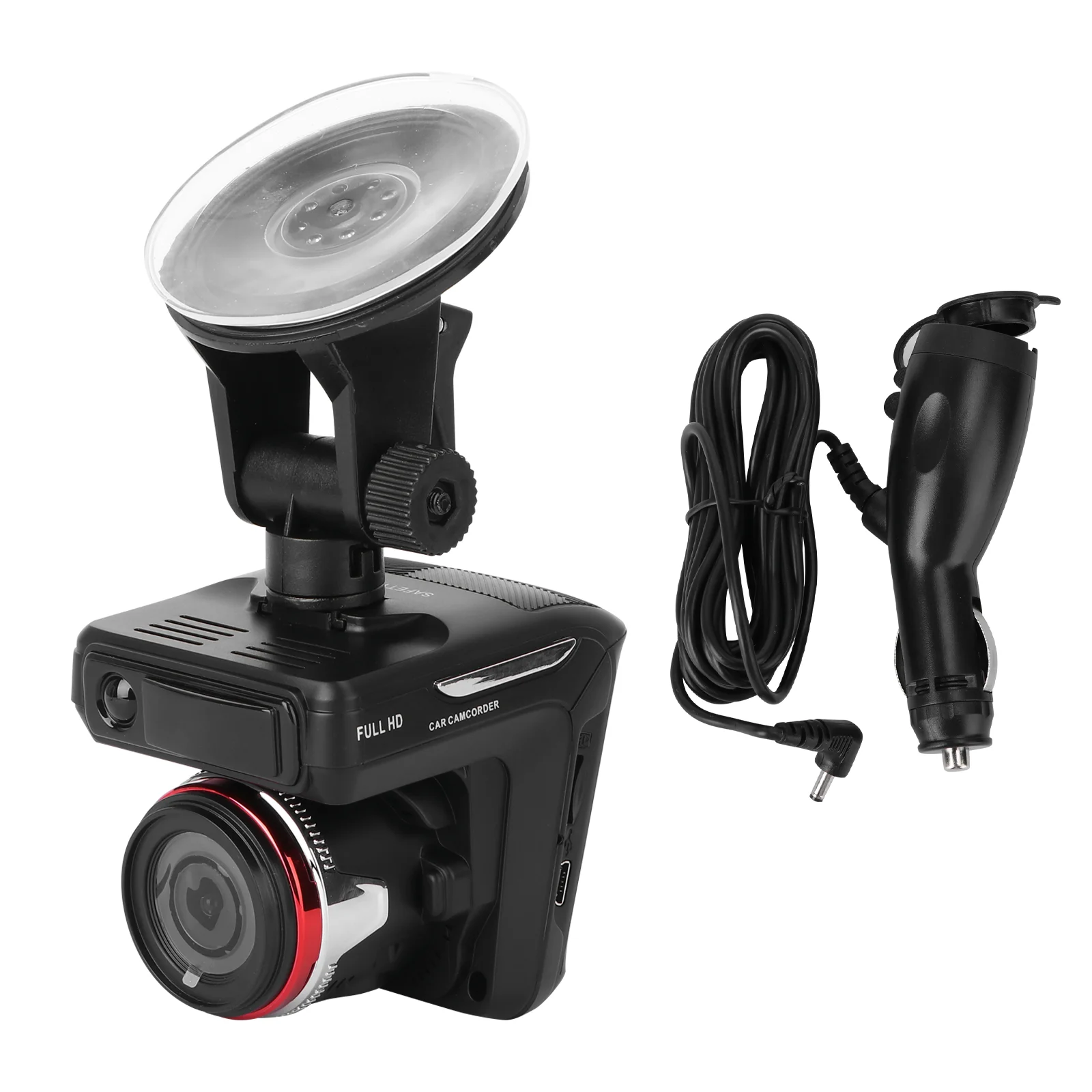 

12V детектор видеорегистратор автомобильная система сигнализации-английский русский (черный)