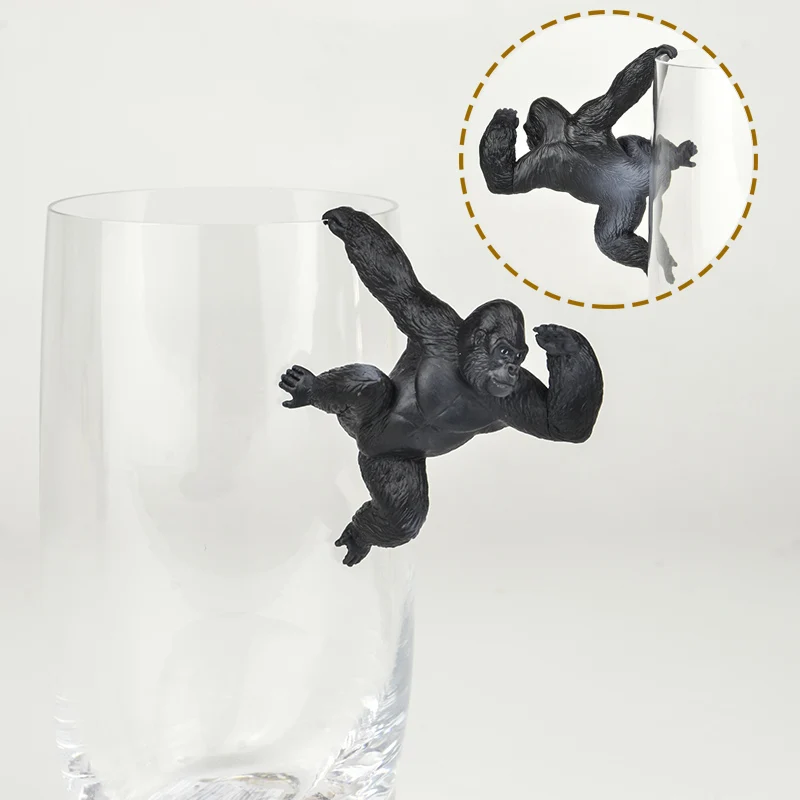 gorilla B Япония оригинальные капсульные игрушки милые домашние животные 8 комплектов мини-Ежик путитто стеклянные гашапон фигурки настольные детские игрушки - Цвет: gorilla B