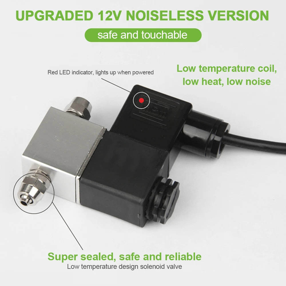 СО2 Соленоидный клапан DC 12V Выход аквариум регулятор системы Электрический