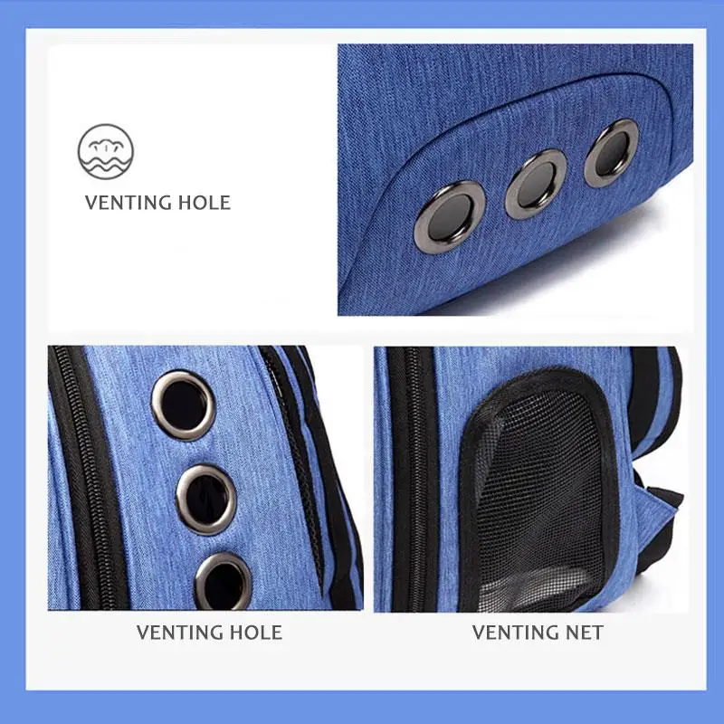 

Pet Cat Backpack Travel Cat Carrier Double Shoulder Bag Cat Backpack Window Astronaut Bag Cats Breathable Outdoor Portable Bags