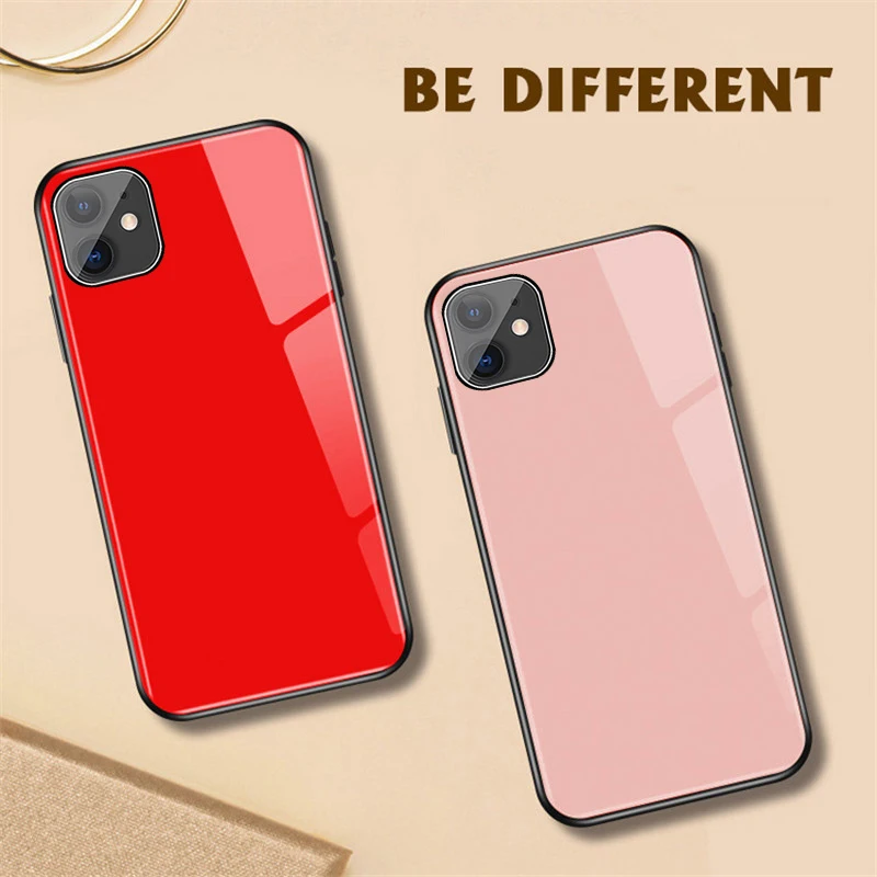 Роскошные Чехлы из закаленного стекла для телефона iPhone 12 11 Pro MAX X XR XSMAX XS SE2020 7 8 6 6s