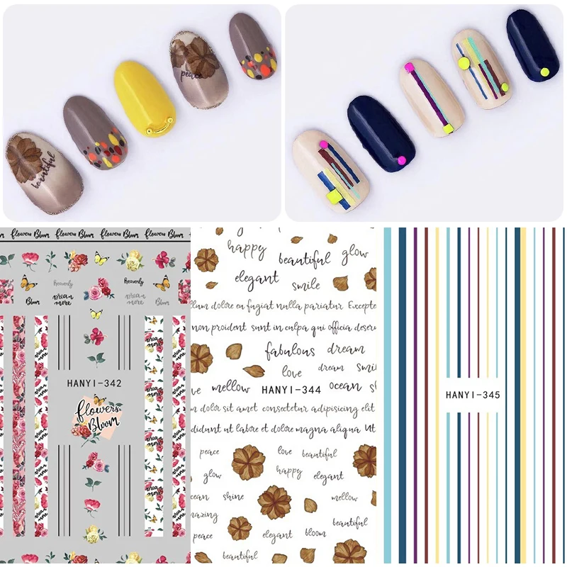 1 лист 3D наклеек для ногтей строительная лента самоклеящаяся переводная наклейка