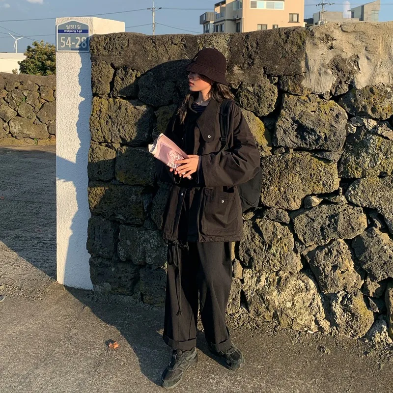 Новинка Весенняя женская куртка унисекс свободная для студентов BF Harajuku оверсайз