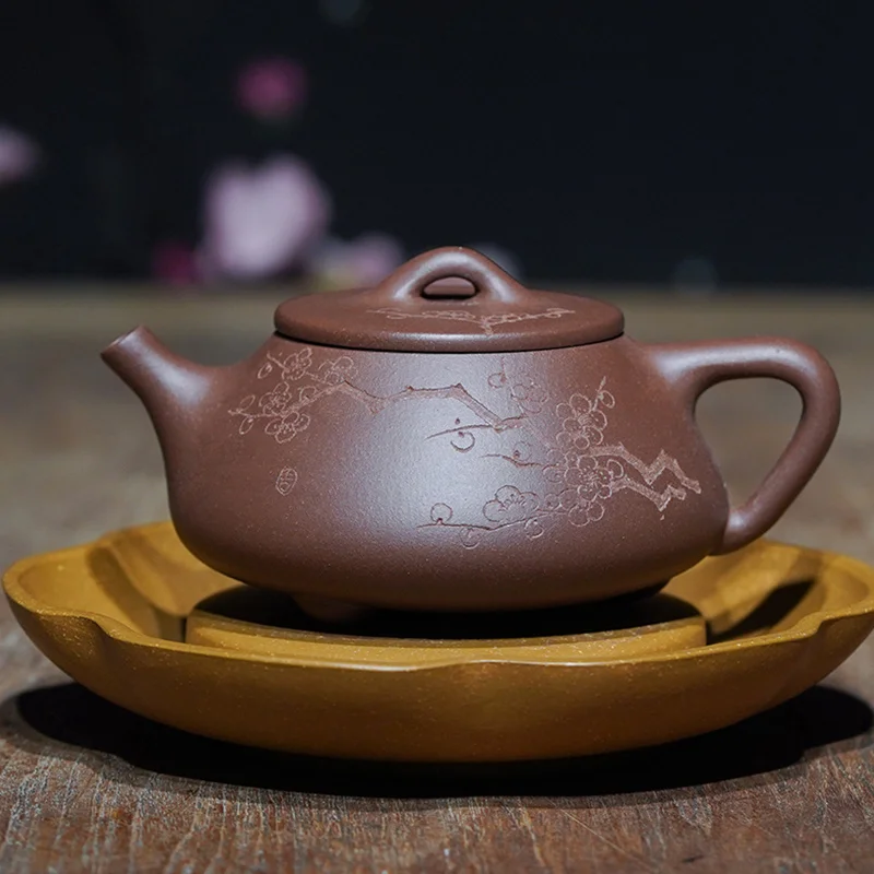 

Genuine Yixing purple clay teapot pure handmade famous Kungfu teapot household stone ladle pot tea set