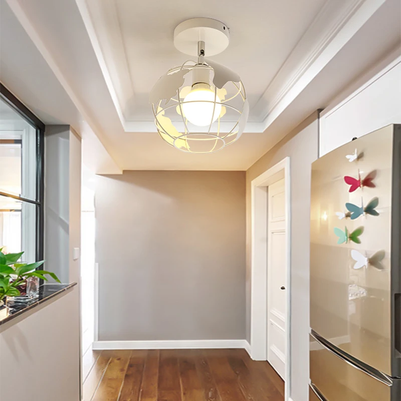 Винтажный потолочный светильник в стиле индастриал с утопленным креплением