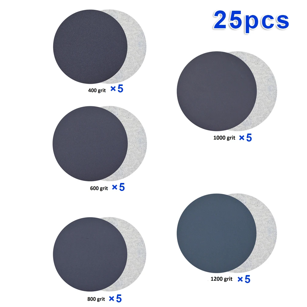 25 шт. шлифование наждачной бумагой мокрое и сухое двойное использование 400 600 800 1000