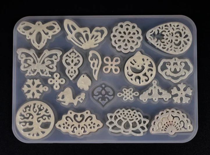 1 шт. прозрачный силиконовый пресс форм Ретро стиль пустотелые серьги с подвеской