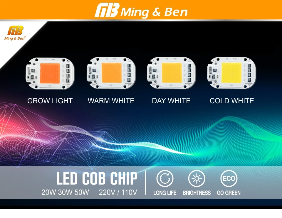 Светодиодный COB Светодиодная лампа шарик 110V 220V 20W 30W 50W умная ИС(интеграционная схема) светодиодный чип "сделай сам" для Светодиодный прожектор украшения, красные, зеленые, синие, желтые теплые дневной белый