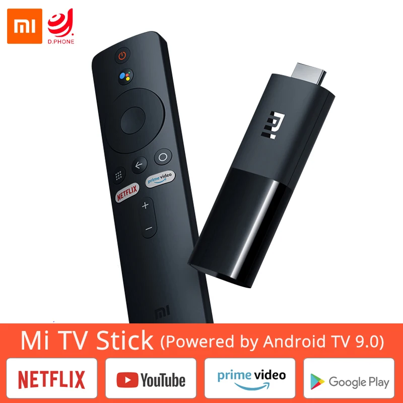 ТВ-приставка Xiaomi Mi TV Stick Android 9 0 четырехъядерный 1080P HD Dolby DTS аудио декодирование Wi-Fi