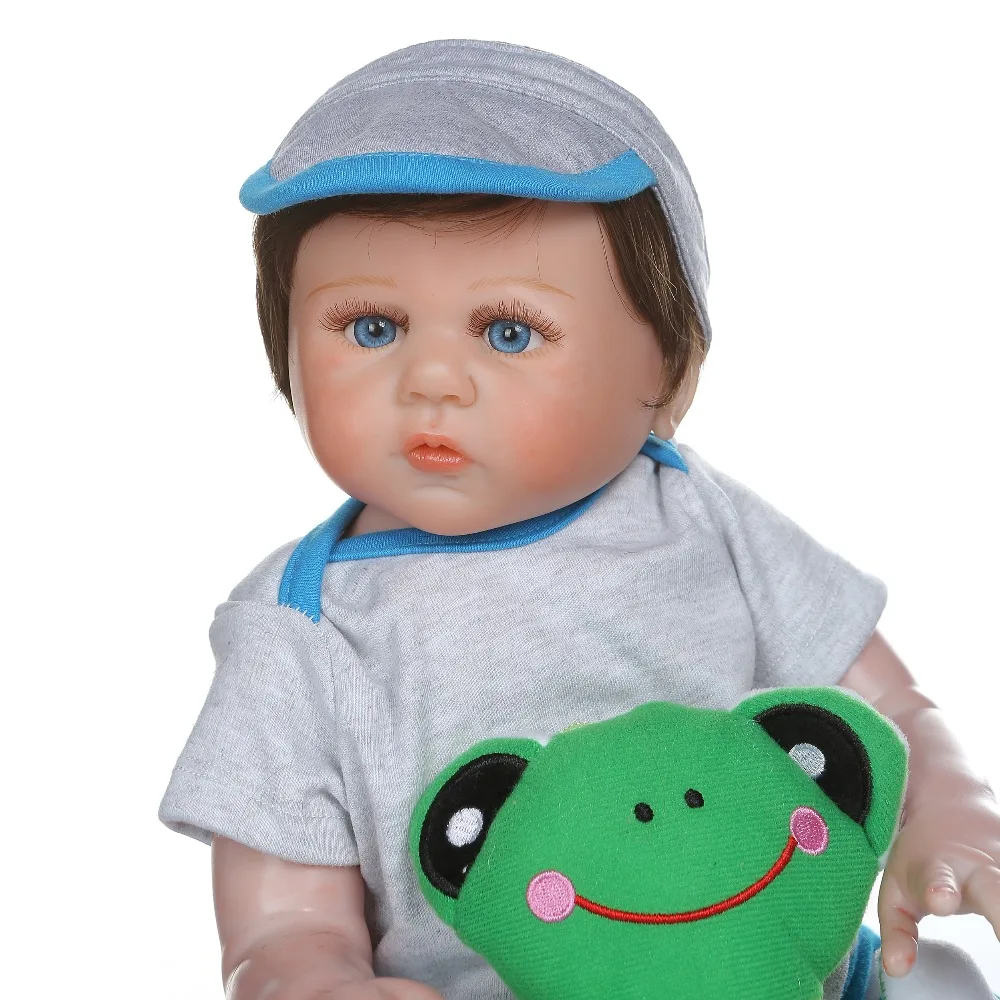 48 см полностью силиконовая кукла Реборн игрушка для девочек Реалистичная