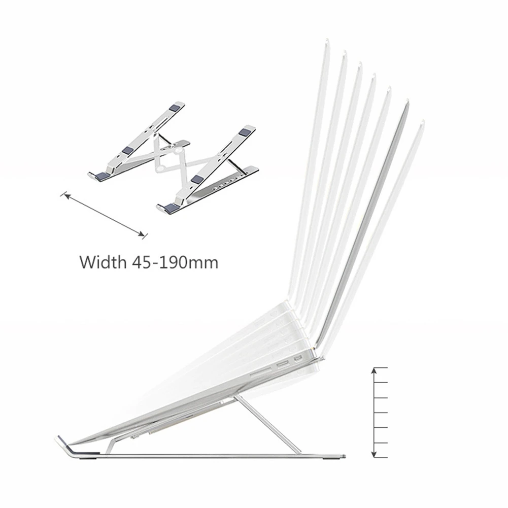 Подставка для ноутбука Регулируемая по высоте Алюминиевая портативный