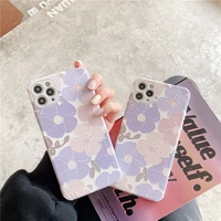 retro flower art sweet girls kawaii japanese phone case for iphone 12 11 pro max xr xs max 7 8 plus x 7plus case cute soft cover