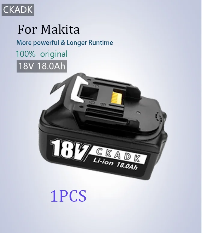 

BL1860 Rechargeable Battery 18 V 18000mAh Lithium ion for Makita 18v Battery BL1840 BL1850 BL1830 BL1860B LXT 400+4Acharger