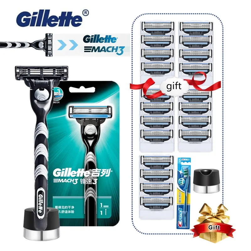 

Manual Shaver for Men Gillette Mach 3 Razors Cassettes for Shaving Replacebale Blade Machine for Shaving Blade with Drain Base