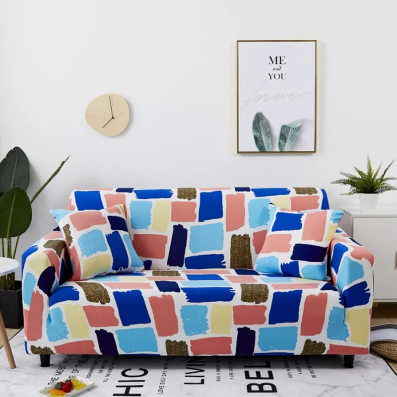 

Stretch Slipcovers Sofa Cover Cotton Elastic Sofa Covers for Living Room Pets Couch Cover Sofa Towel Geometric Style cubre sofa