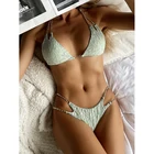 Треугольники Холтер Бикини Купальник, украшенный цепочками женские с высоким вырезом банный костюм купальный костюм conjunto, с милыми лисами, biquinis trajes de Баньо mujer 2022