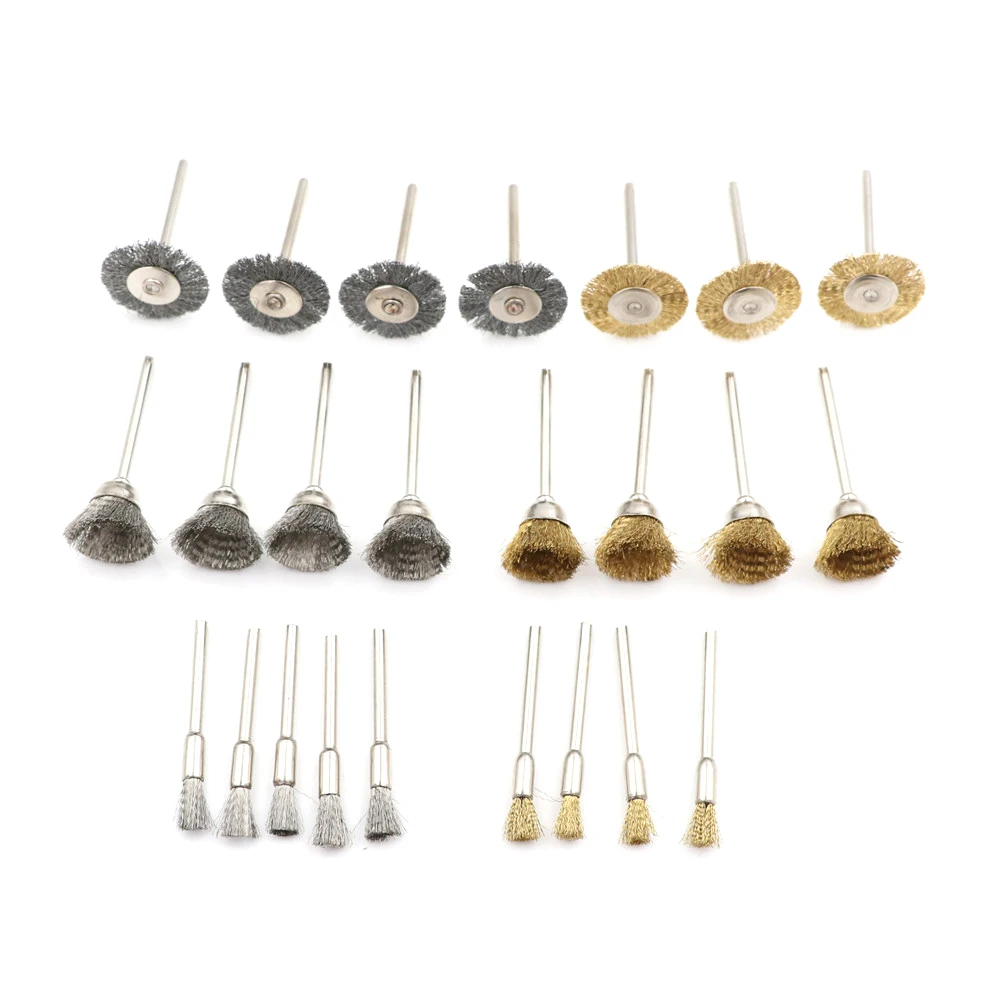 

24pcs/lot Brass Brush Die Grinder Rotary Electric Tool for Engraver Wire Wheel Brushes