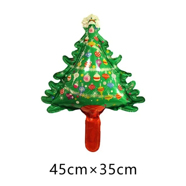 1pc Mini Size Санта Клаус Рождественская елка Олень снеговик Медведь звезда Пингвин Снежинка красный зеленый гелиевый воздушный шар покрытый фольгой на год веселая Рождественская надпись вечерние украшения Рождественский орнамент - Цвет: 1pc Mini Size