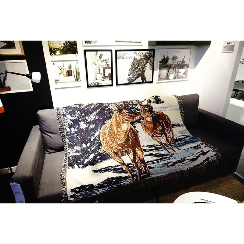

Nordic ins decorative cloth leisure tapestry simple bed cover blanket North American summer sofa Blanket Sofa Cover