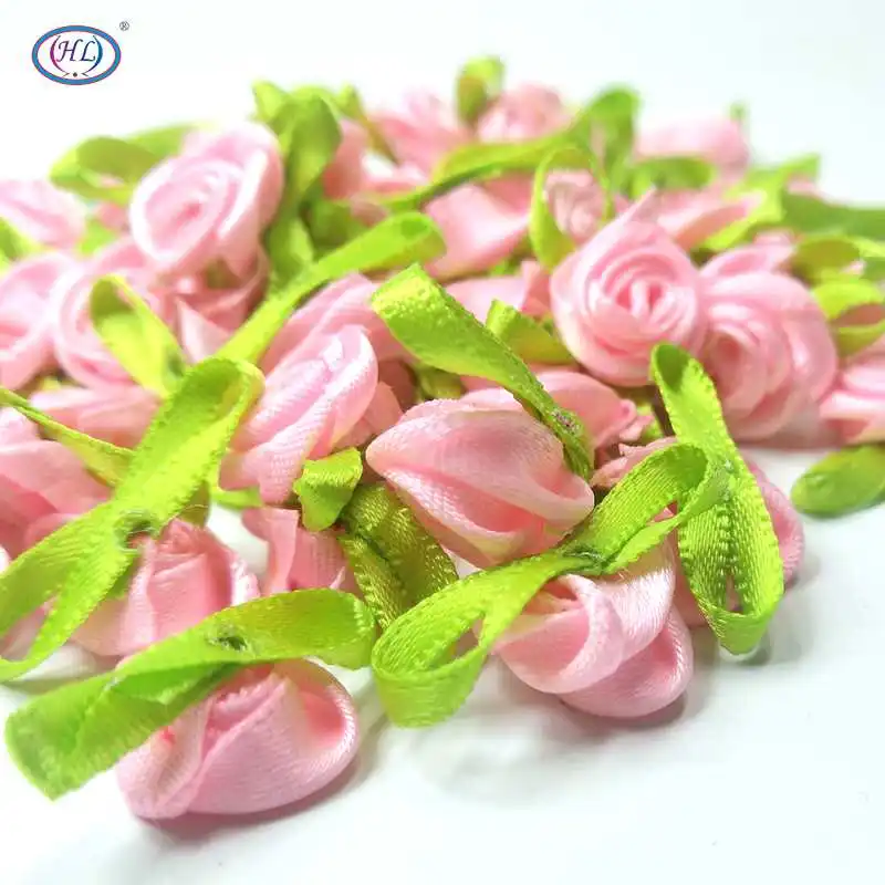 100 шт. лента розового цвета цветы ручной работы товары для одежды Швейные