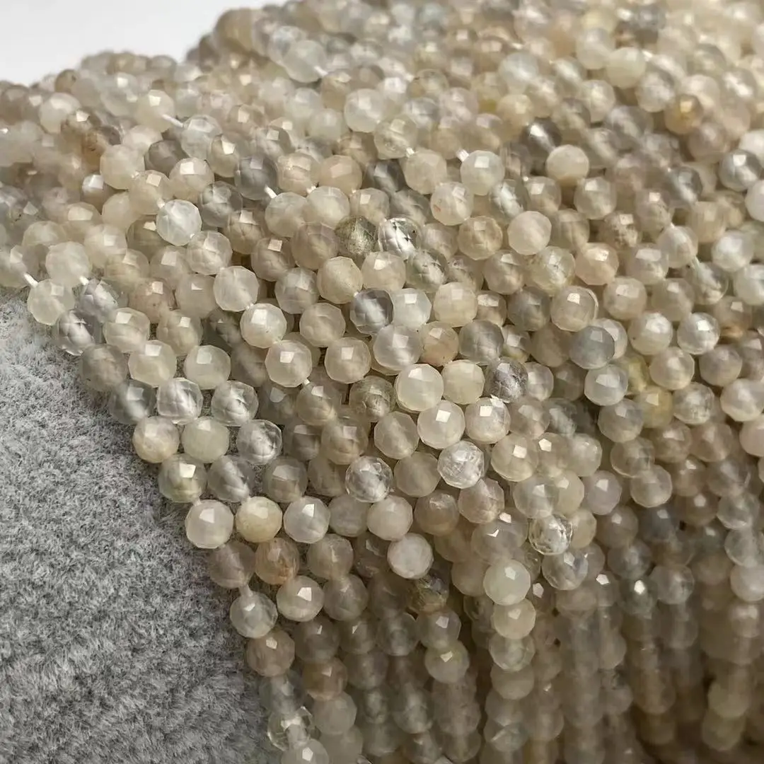 

Мульти Цветной лунный камень 2 3 мм из натурального камня, Круглые граненые бусины 15 ''каменные бусины для самостоятельного изготовления юве...
