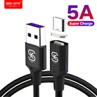Магнитные кабели SIKAI 5-го поколения, 5 А, 3 в 1, Micro USB Тип C, быстрая зарядка для iPhone 13 HUAWEI Mate 40 P50 Xiaomi Oneplus 1,2 м