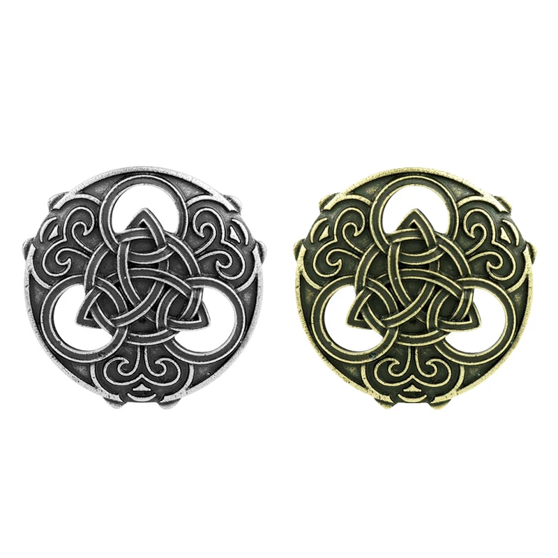 Винтажная брошь с узлом круглая Скандинавская средневековая булавка для