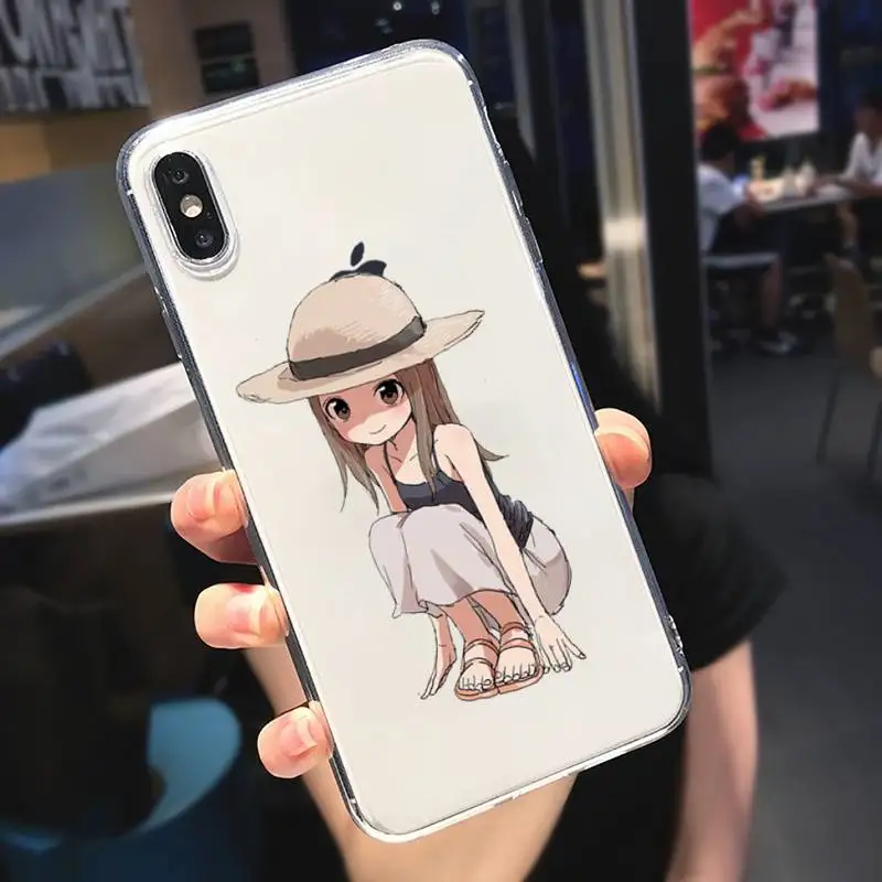 

Teasing Master Takagisan Phone Case Transparent soft For iphone 5 6 7 8 11 12 s c se plus mini x xs xr pro max cover shell funda