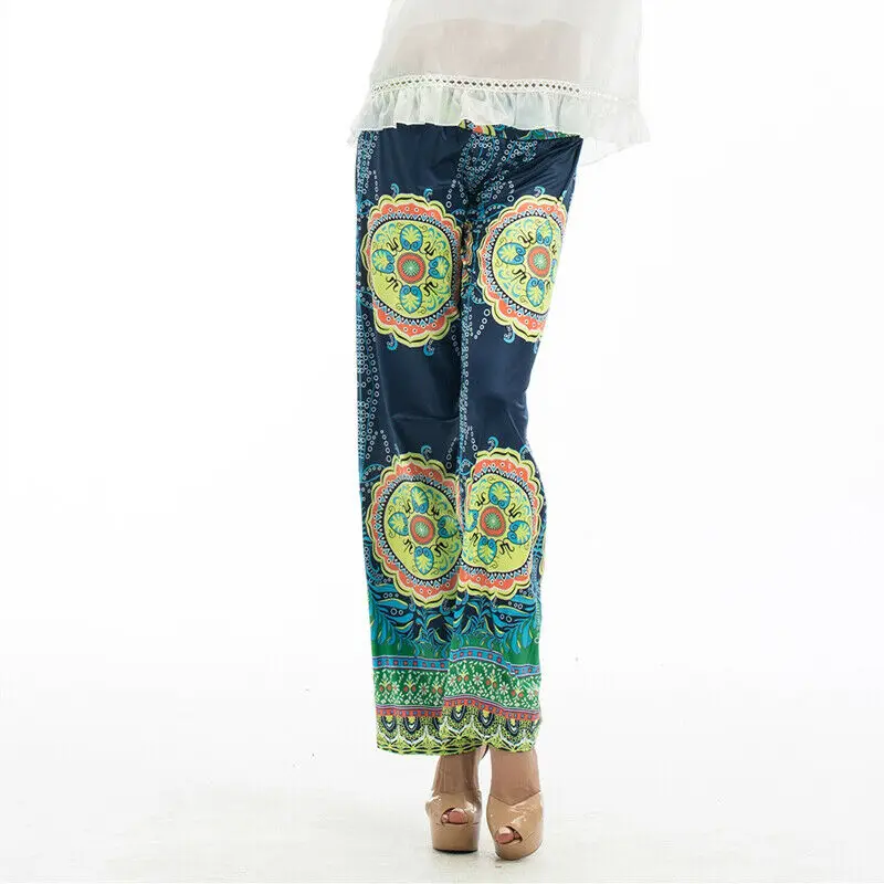 Новые женские Мешковатые шаровары в стиле бохо длинные брюки хиппи широкие