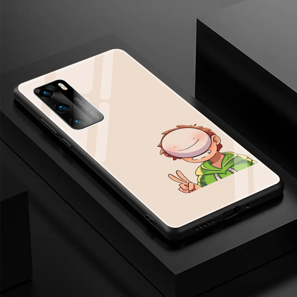 

Dream Smp Soft Edge Phone Case Cover for Huawei P30 P20 P10 Lite P40 Pro P Smart Z 2021 Luxury Tempered Glass Shell