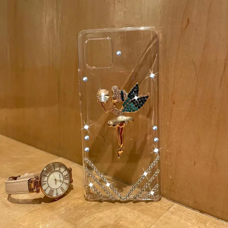 

Glitter Case For Samsung A20S A30 A50 A10E A20E A10S A30S A40S Fashion luxury Rhinestone Transparent PC Protection Back Cover