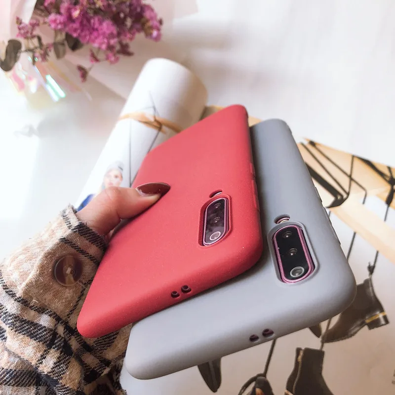 Матовый однотонный фиолетовый чехол для телефона Xiao mi Red Note 4A 4X5 5A 6 6A 7 8 8SE 9 9SE Lite Pro
