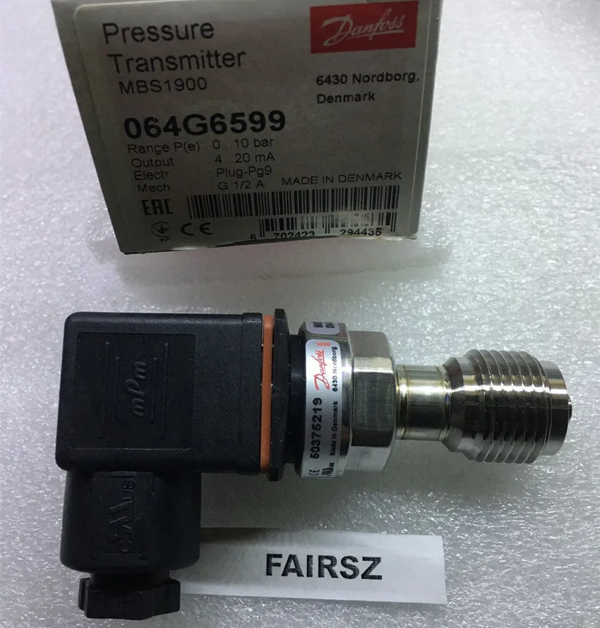 Original DANFOSS Pressure Transmitter MBS1900 064G6599 4-20MA 0-10Bar | Безопасность и защита