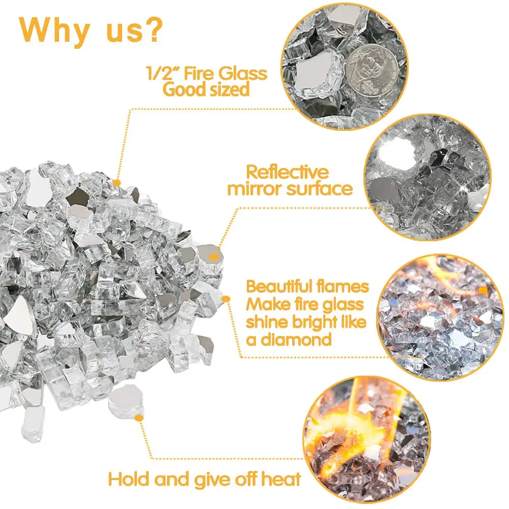 Hisencn ультра белое огненное стекло 1 8 кг и 1/2 дюйма с высоким блеском отражающее