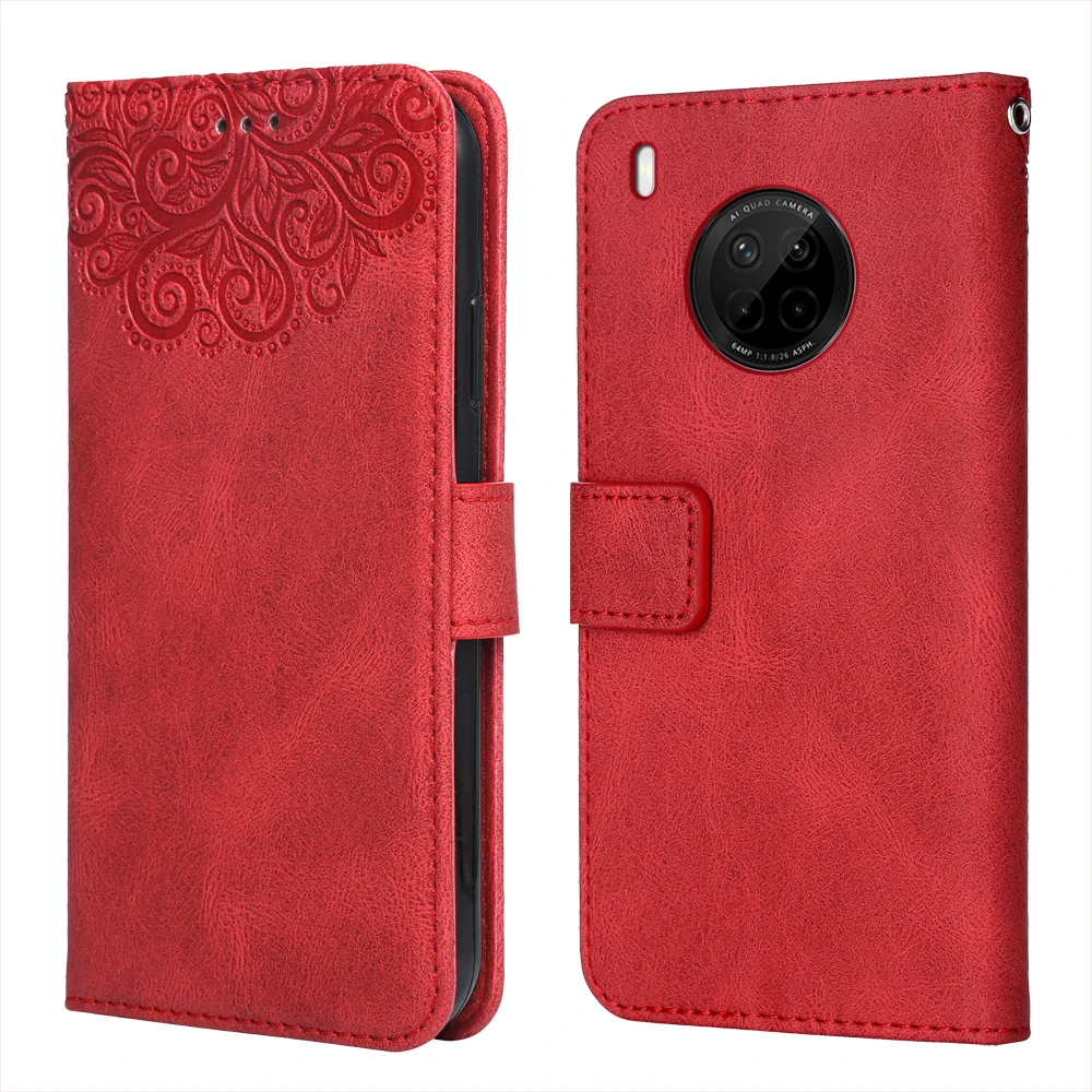 

Для Huawei Y9a цветок тиснение чехол FRL-22 FRL-23 FRL-L22 6,63 ''кожаный чехол-книжка с откидной крышкой для Huawei Y9A крышка