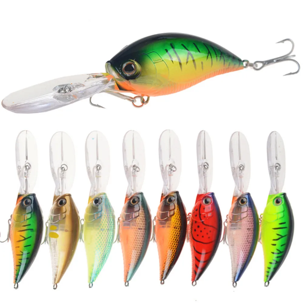 

1PCS Long Lip Laser 21g 70mm Fishing Lure Crankbait Floating Artificial Plastic Hard Bait Fishing Wobblers Diving 0.3-1.2m