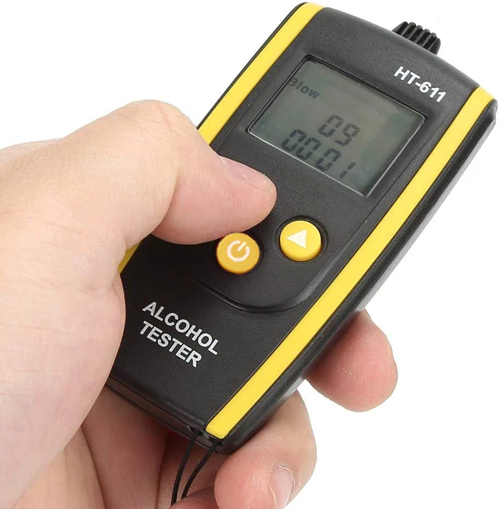 

HT-611 Breath Alcohol Tester High Resolution LCD Display Non-Contact Breathalyzer,Portable Breath Alcohol Tester