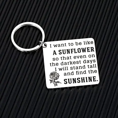 Брелок с подсолнухом для женщин и мужчин Вдохновляющие аксессуары ключей