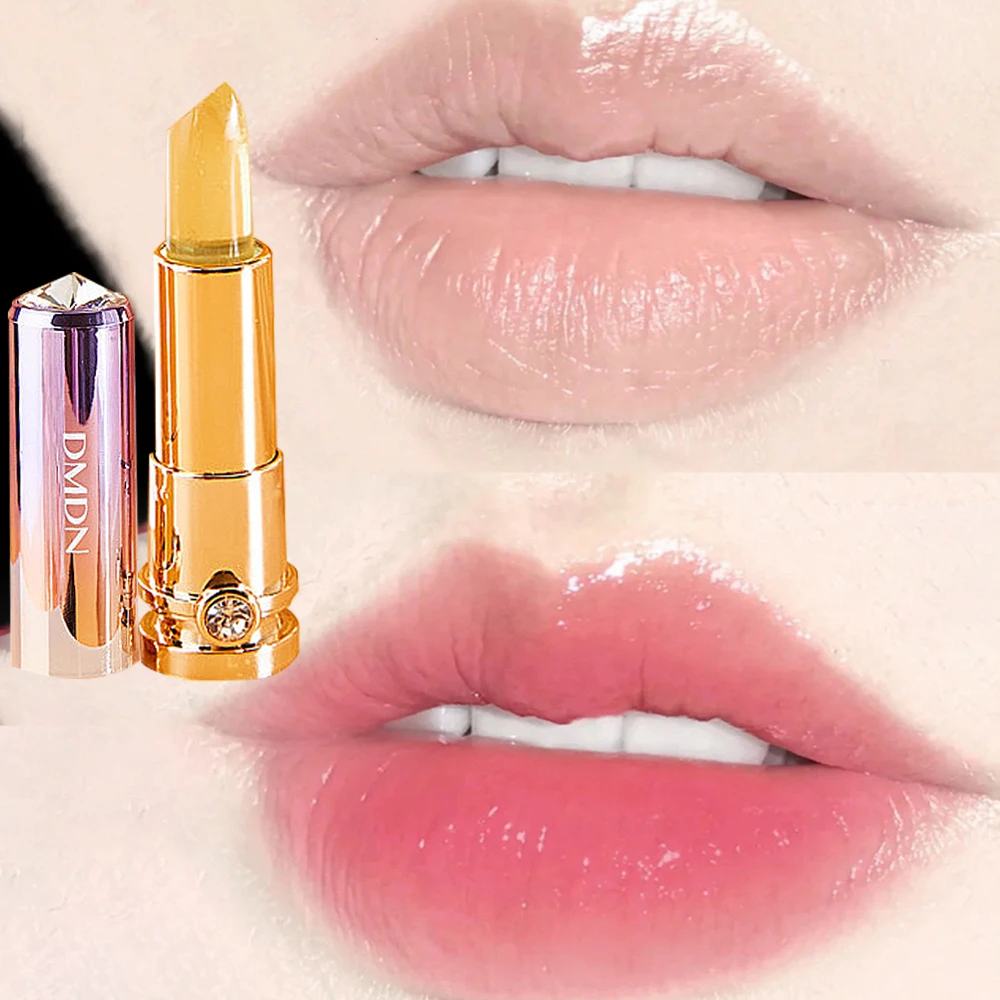 

Diamond Crystal Jelly Lipstick Temperature Color Change Lipstick Waterproof Cosmetic Moisturizing Makeup Transparent Lip Blam