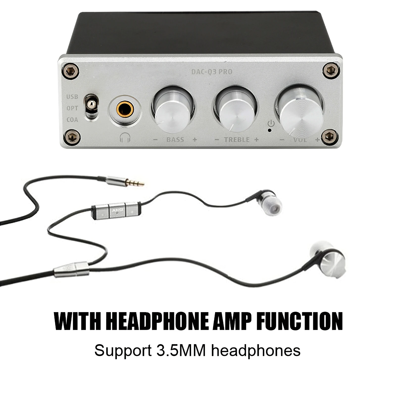 

PRO DAC Decoding Headphones Fiber Coaxial Signal To RCA Output Headphone Amplifier Audio Decoder Headphone Amplifier for 3.5MM