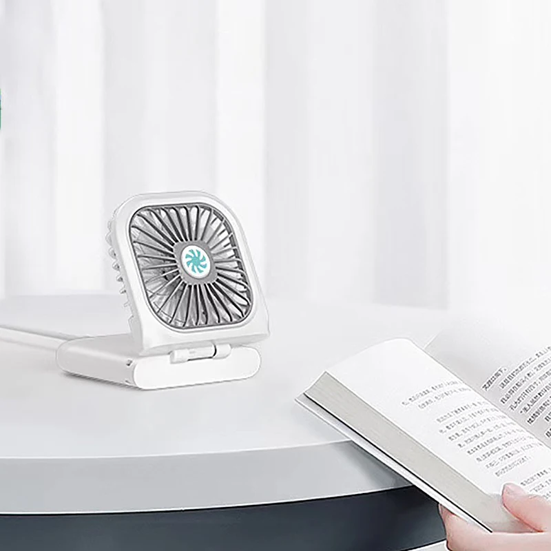 Складной телескопический вентилятор подвесной для шеи портативный маленький