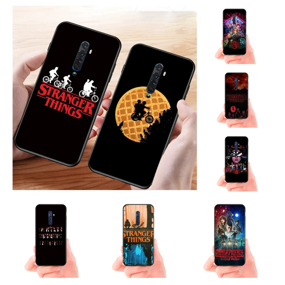 

NBDRUICAI Stranger Things Newly Arrived Black Cell Phone Case for OPPO Reno2 Z R15 pro R17 R11 R15 R9S Plus R9