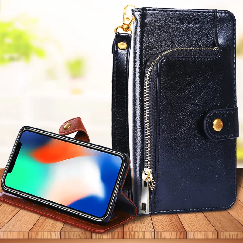 Для Asus Zenfone 6 6Z 5 5Z 5Q 4 ZS630KL ZE620KL ZC600KL ZE554KL Модный чехол-кошелек на молнии Флип кожаный