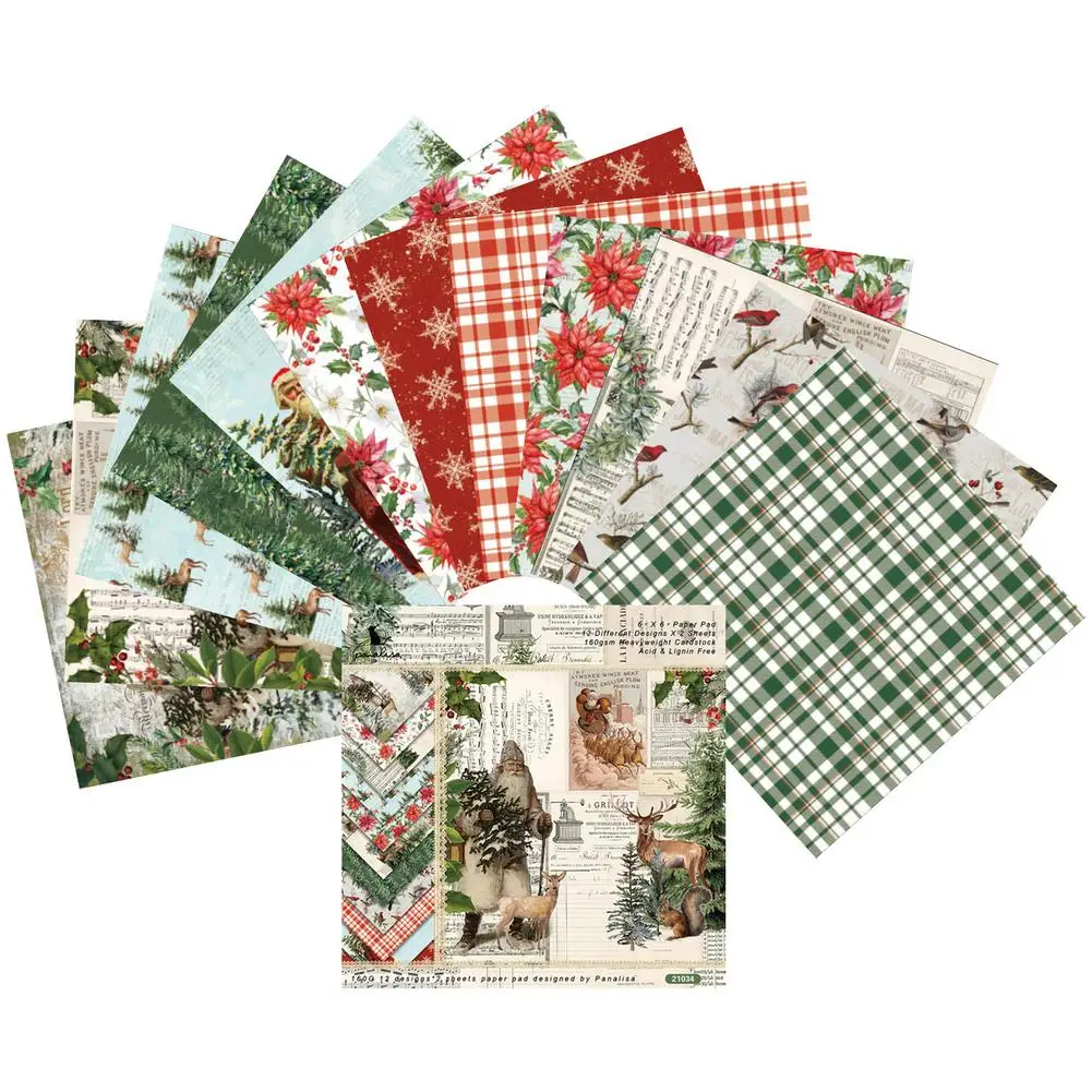 

Vintage Scrapbooking Paper Background Paper Pads For Card Making Handmade Background Decorative Paper Crafts 24 Sheets With 12 D