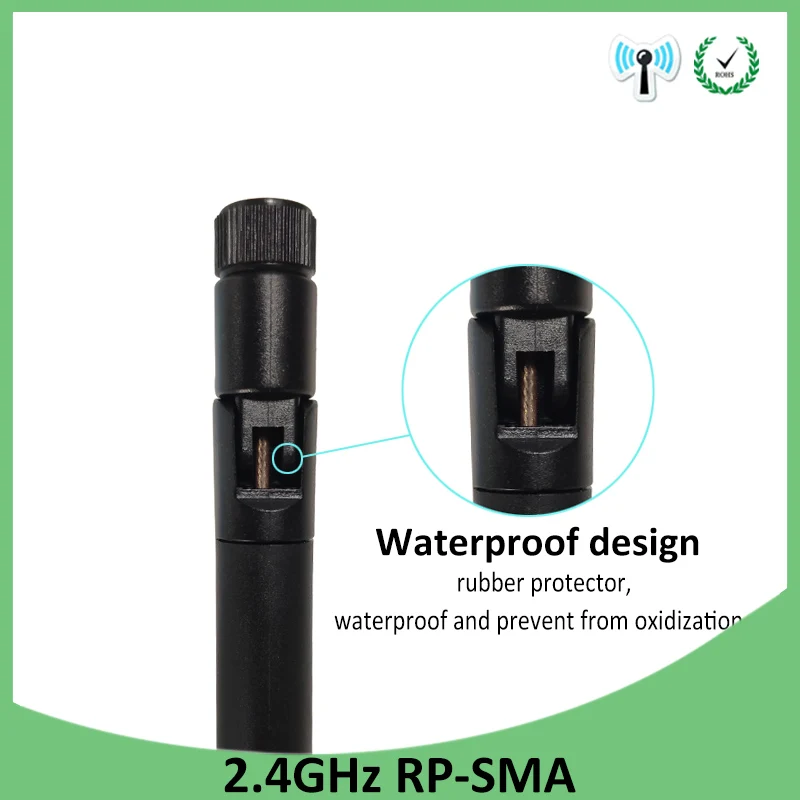 GRANDWISDOM 10pcs 2.4G antenna 5dbi sma female wlan wifi 2.4ghz antene IPX ipex 1 SMA male pigtail Extension Cable module antena